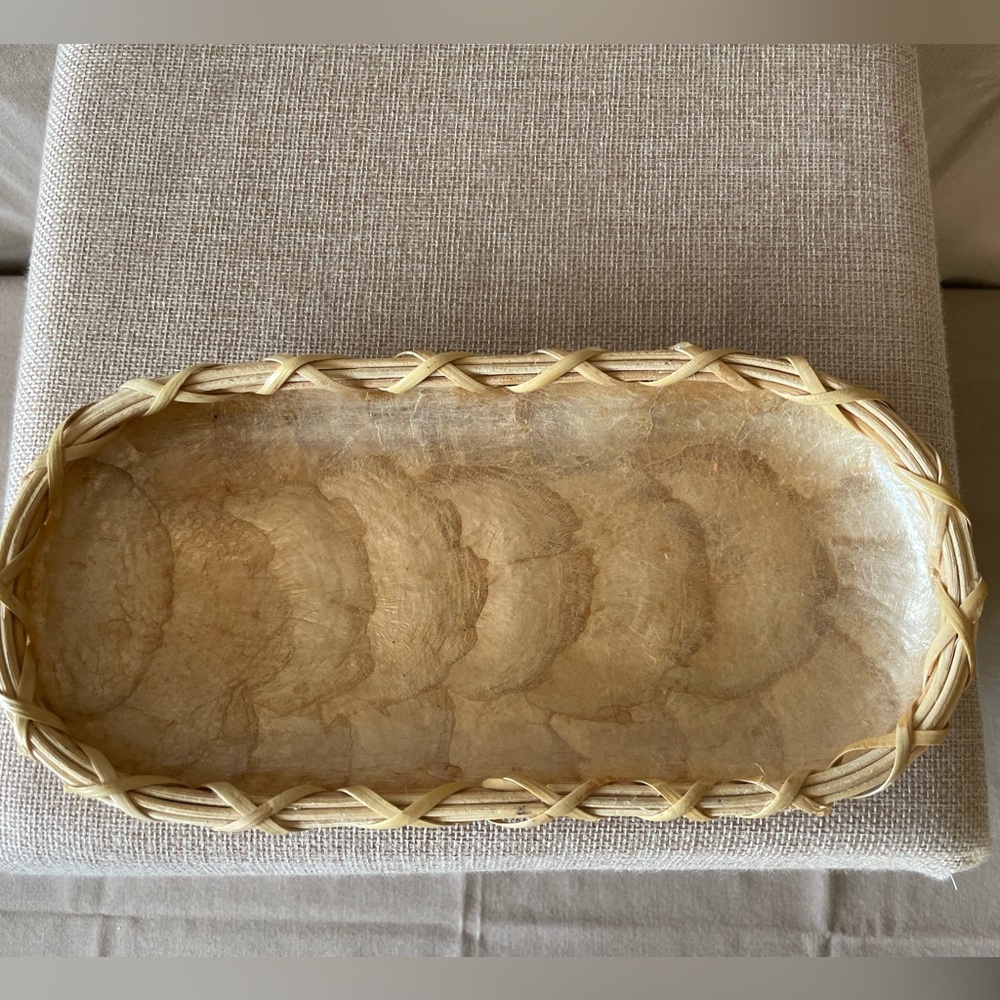 Woven Oval Basket Tray